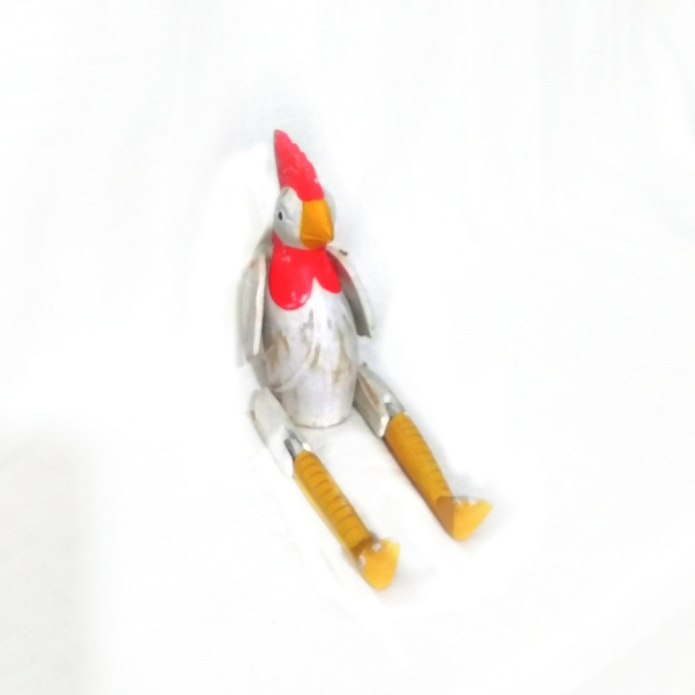Wooden adorable articulating chicken